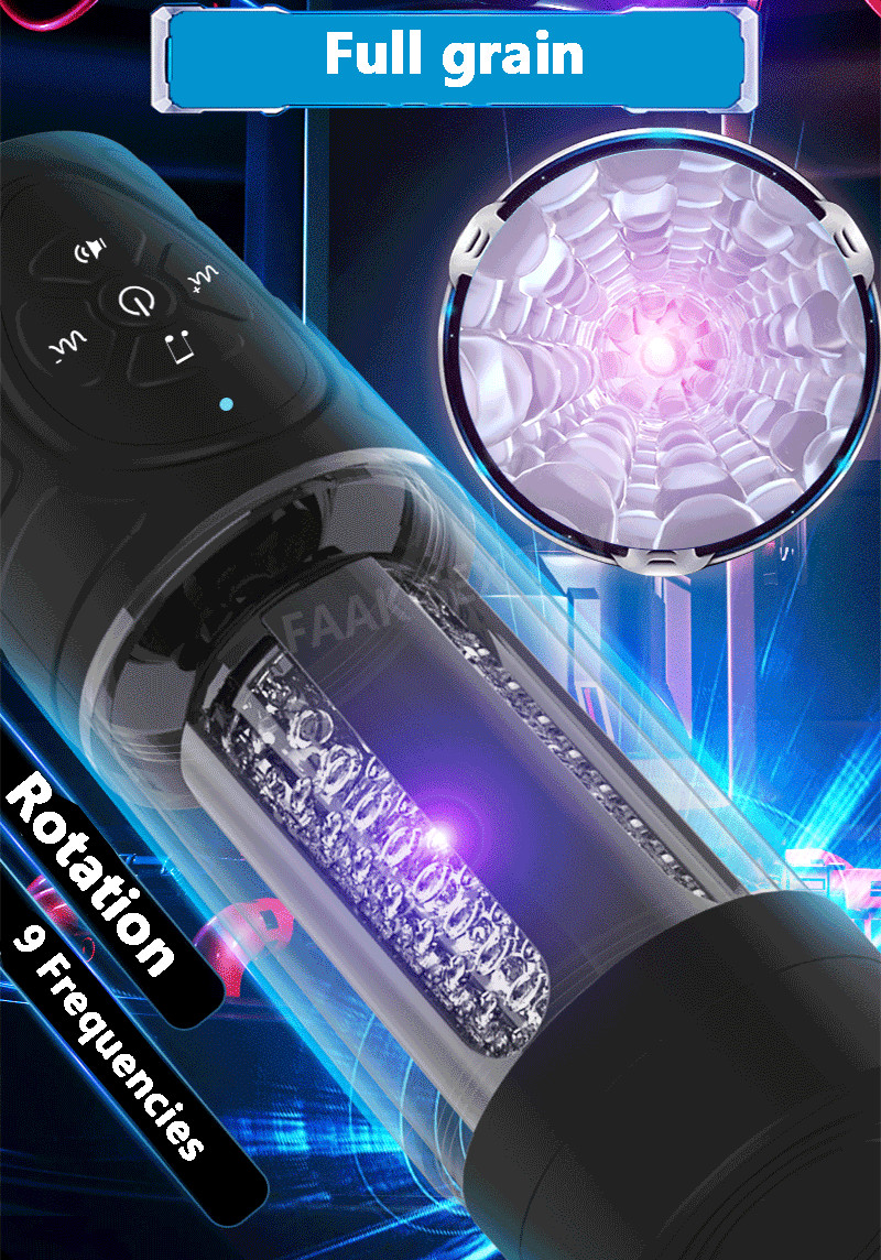 Mens Automatic Telescopic Rotating Airplane Cup Electric Pleasure Device Ultimate Sexual Fun Masturbator - 6