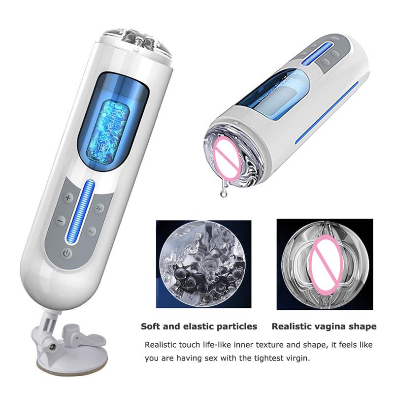 A380 Male Masturbator Automatic Handsfree Vibrating Soft Tpe Realistic Vagina Masturbation Cup Portable Adult Sex Toy - 7