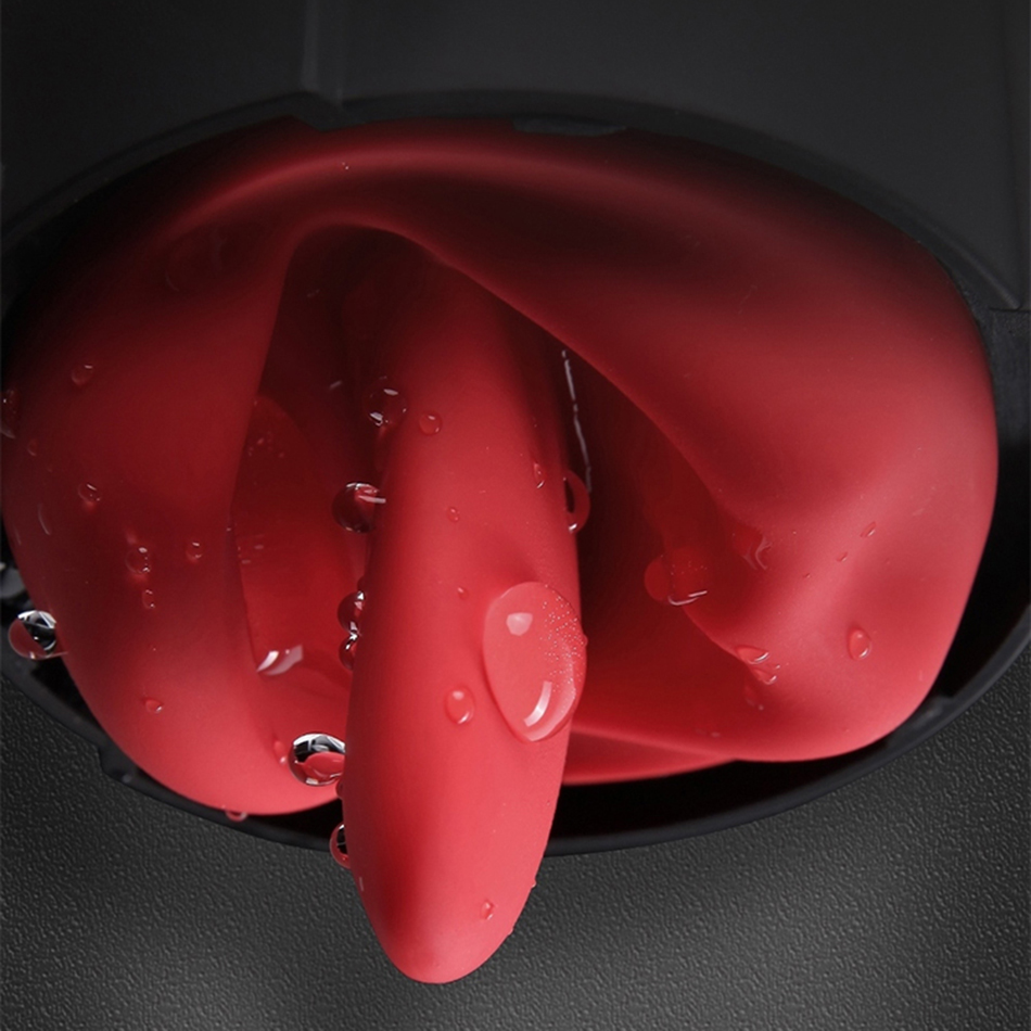 Mens Realistic Vibrating Masturbation Cup Oral Aircraft Sex Toy With Tonguelicking Feature - 2