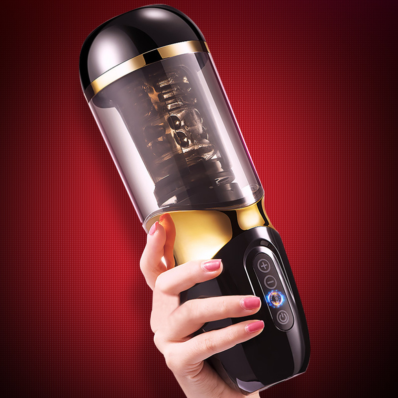 Automatic Male Masturbator With 10x10 Modes Silicone Realistic Vagina Rotation Telescopic Features Mens Pleasure Sex Toy - 7