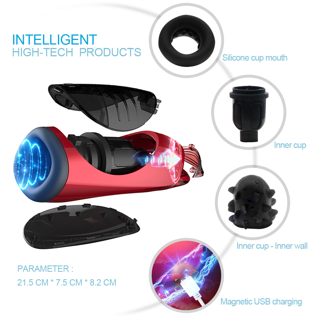 Automatic Male Masturbator Cup With Sensory Voice Interaction Deep Throat Oral Simulation Tongue Licking And Rotation Features - 5