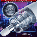 Male Rotation Masturbator Cup Vibrator Pocket Pussy Electric Automatic Telescopic Sucking Sex Toys - 2