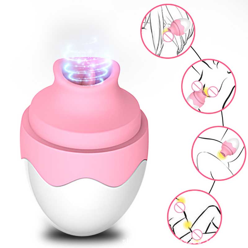 Waterproof Dual Action Silicone Vibrating Egg With Tongue Licking Feature For Clitoris And Breast Stimulation Female Adult Intimate Toy - 1