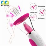 Bestco 18 & Nipple Sucker Vibrator Tongue Licking Clitoris Stimulate Breast Heating Tight Oral Erotic Female Sex Toy Masturbate - 3