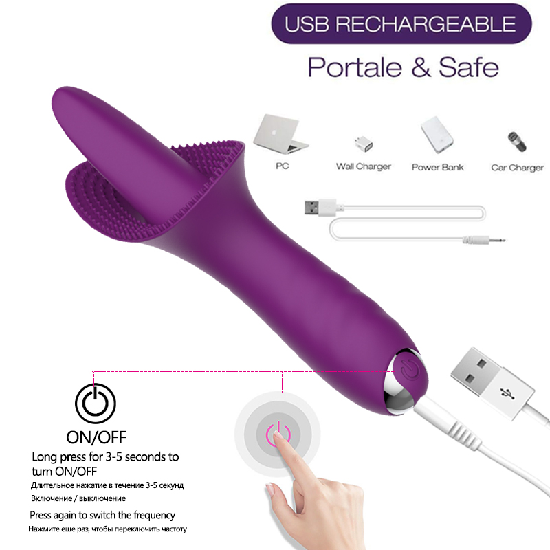 10speed Vibrating Clitoral Stimulator Tongue Licking Massager Wand For Women Cunnilingus Health Care Device - 7