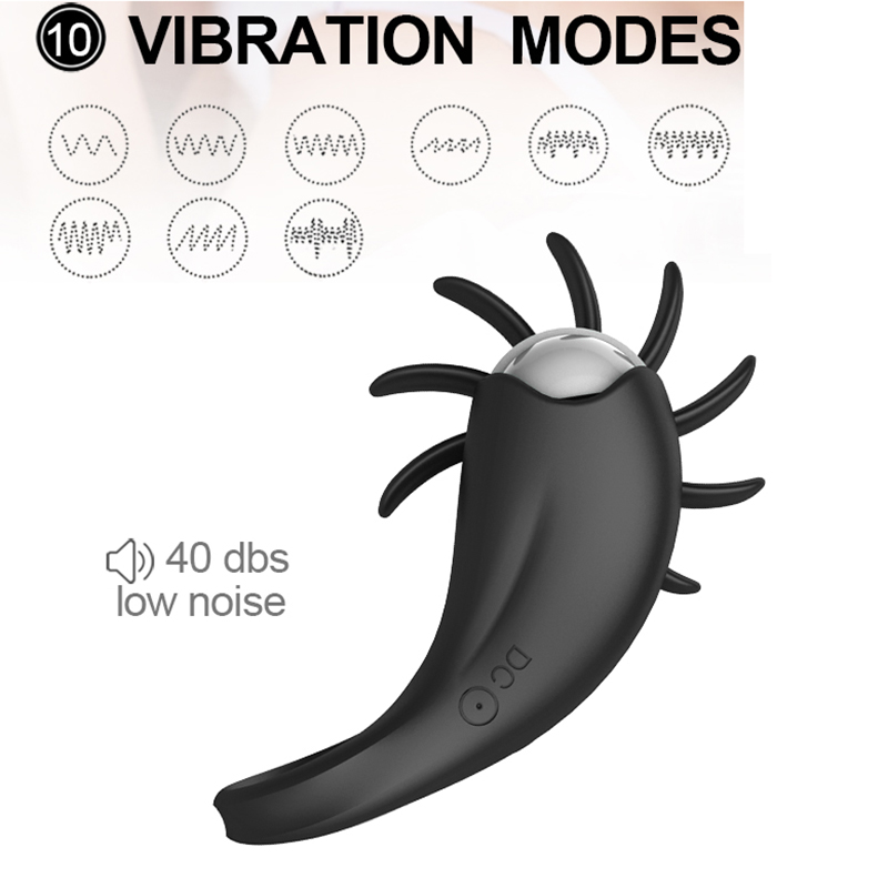 Clitoral Stimulation Vibrator Ring With Gspot Massage And Tongue Licking Rotation Features - 2