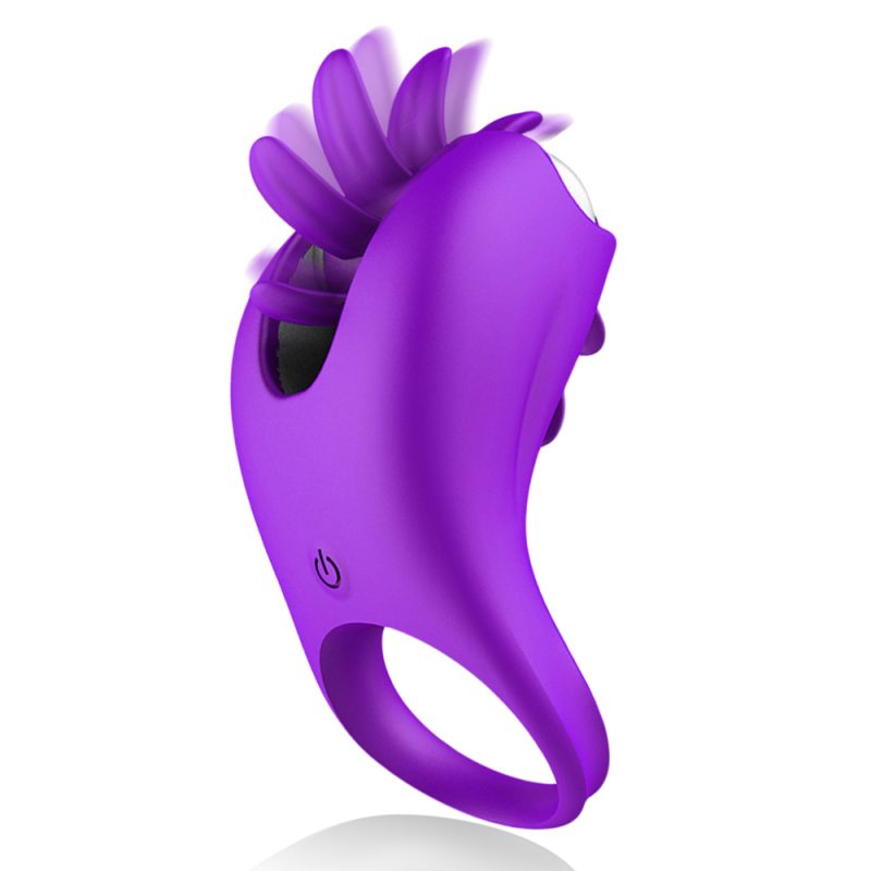 Tongue Licking Vagina Clitoris Stimulate Rotation Oral Vibrator Ring G-spot Massage