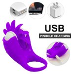 Tongue Licking Vagina Clitoris Stimulate Rotation Oral Vibrator Ring G-spot Massage - 3