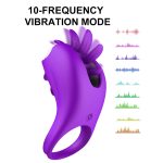 Tongue Licking Vagina Clitoris Stimulate Rotation Oral Vibrator Ring G-spot Massage - 4