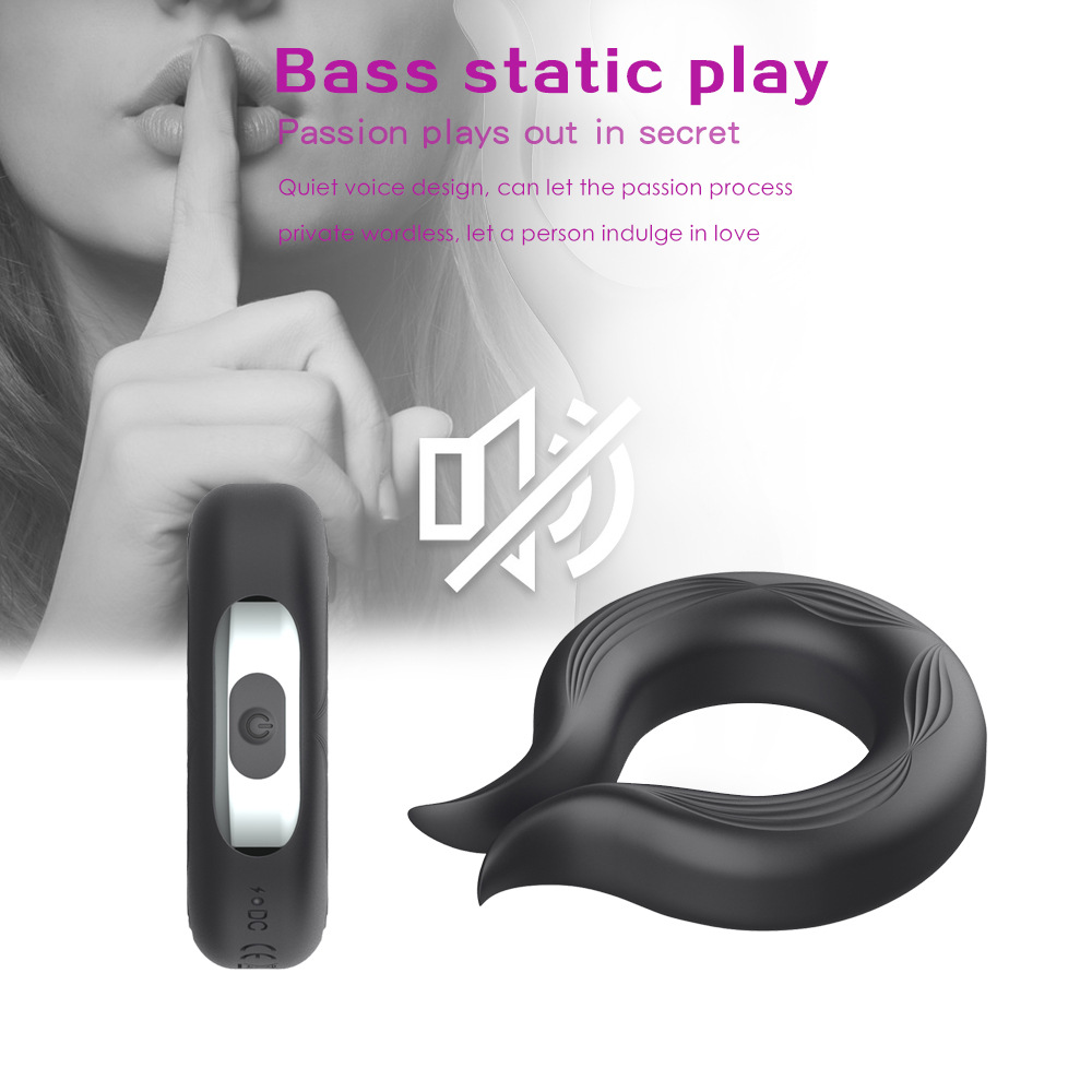 Silicone Vibrating Lock Ring Mens Pleasure Enhancer Loop Durable Adult Fun Toy - 15