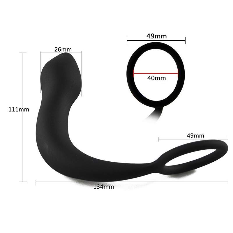 Zerosky Silicone Anal Plug With Lock Ring Soft Erotic Prostate Massager Pleasure Enhancer Sex Toy For Men - 1
