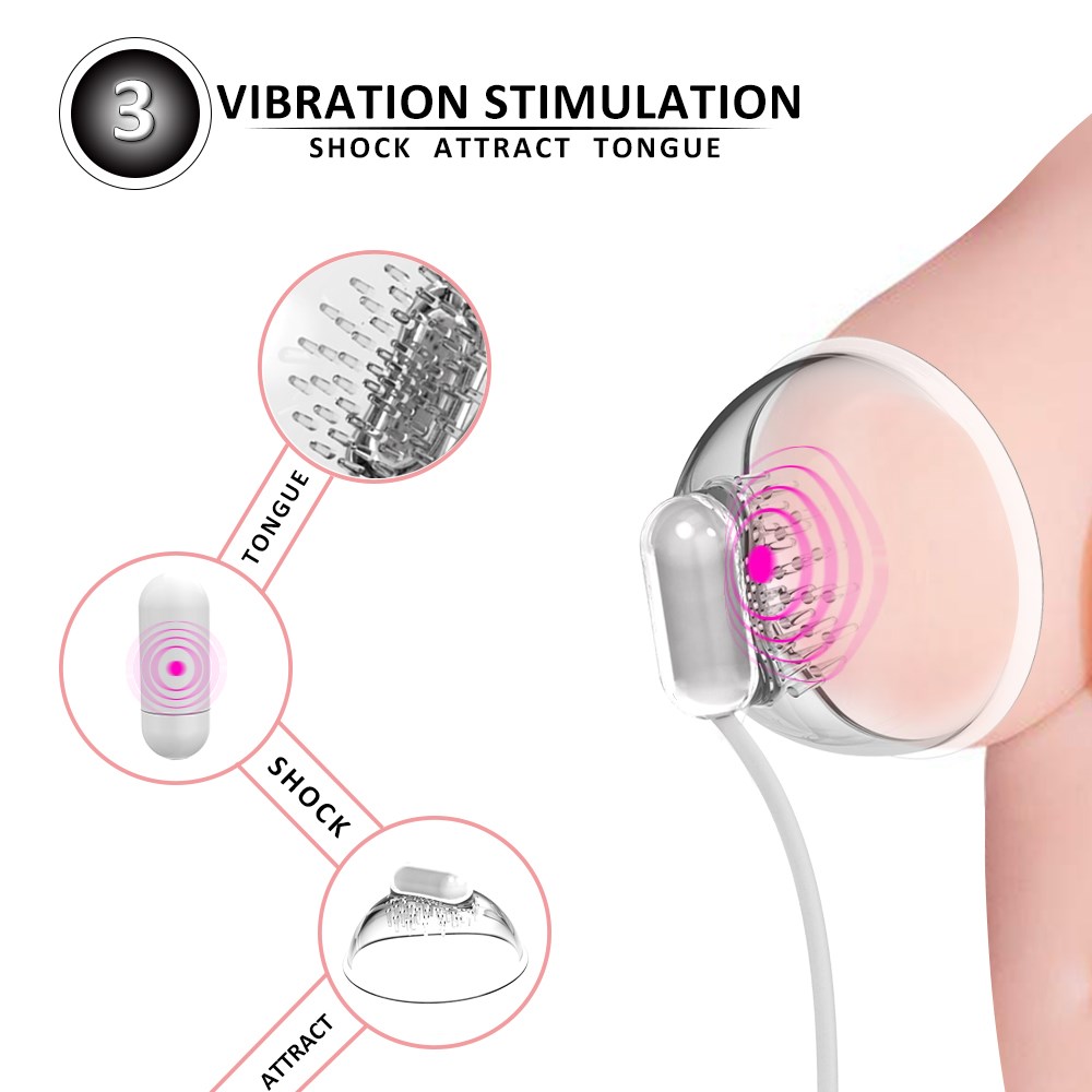 Womens Powerful Nipple Sucker Enhancer With Dual Love Eggs 12 Vibration Modes Pleasure Boosting Adult Toy - 3