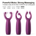 Luvkis Nipple Clamps Vibrator For Women Clitoris Stimulate Couple Foreplay Toys Female Masturbator Erotica And Sex - 4