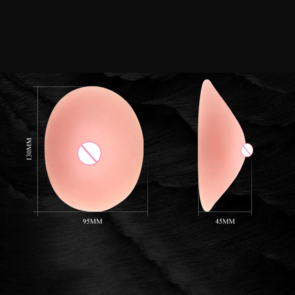 Zerosky Womens Silicone Breast Enhancement Realistic Fake Chest Forms Comfortable Prosthetic Boobs Props - 1