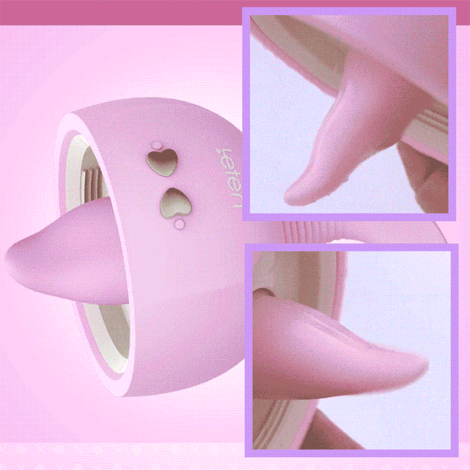 Womens Sexual Wellness Toy Clitoral Nipple Breast Stimulator With Tongue Licking Sucking Vibrator Features - 5