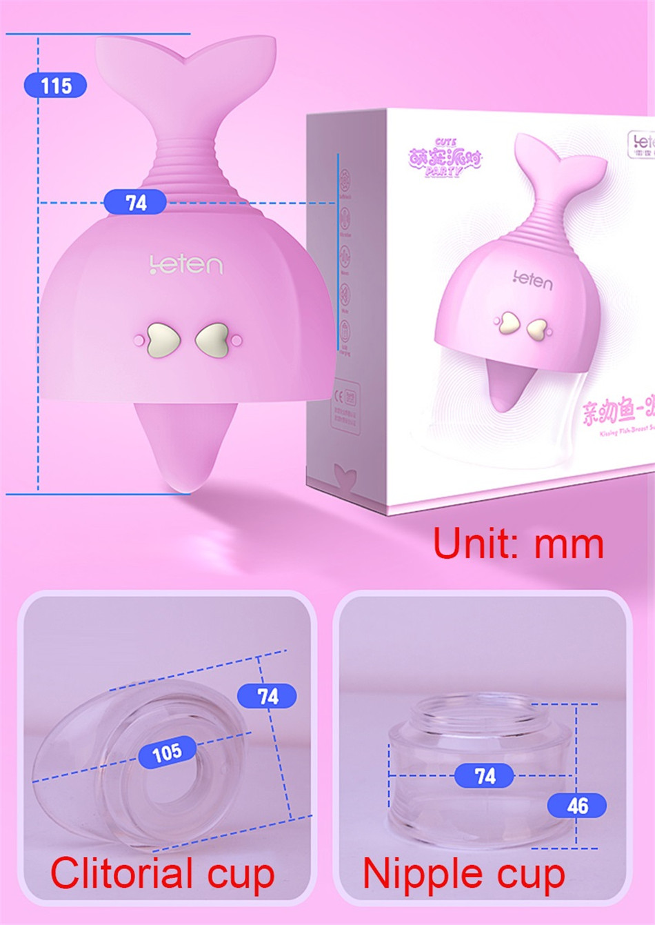 Womens Sexual Wellness Toy Clitoral Nipple Breast Stimulator With Tongue Licking Sucking Vibrator Features - 10