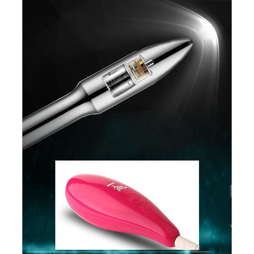 10frequency Vibrating Metal Urethral Dilator Mens Chastity Device Adult Sexual Pleasure Toy - 3
