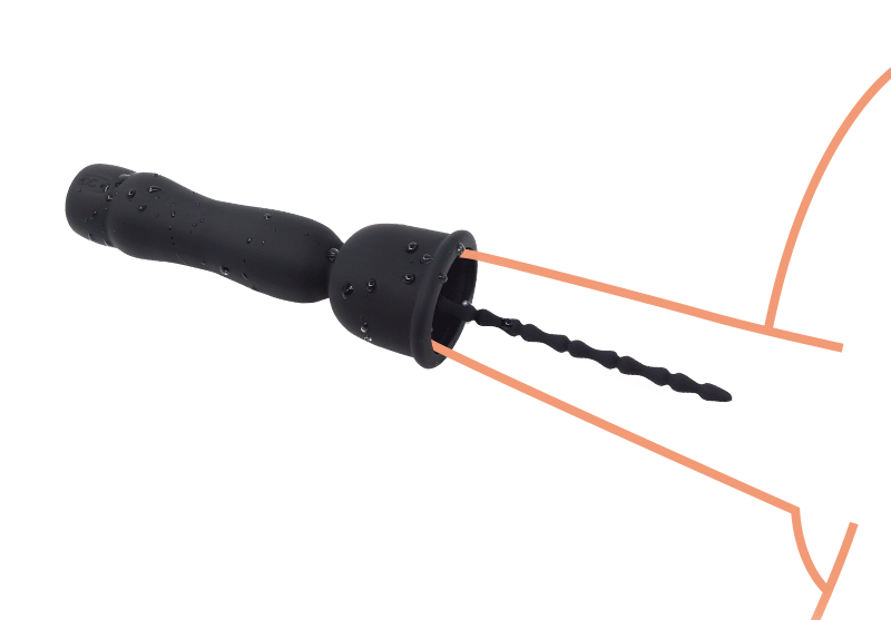 Silicone Male Masturbator Long Beaded Urethral Vibrator Powerful Penis Plug Sound Catheter - 2