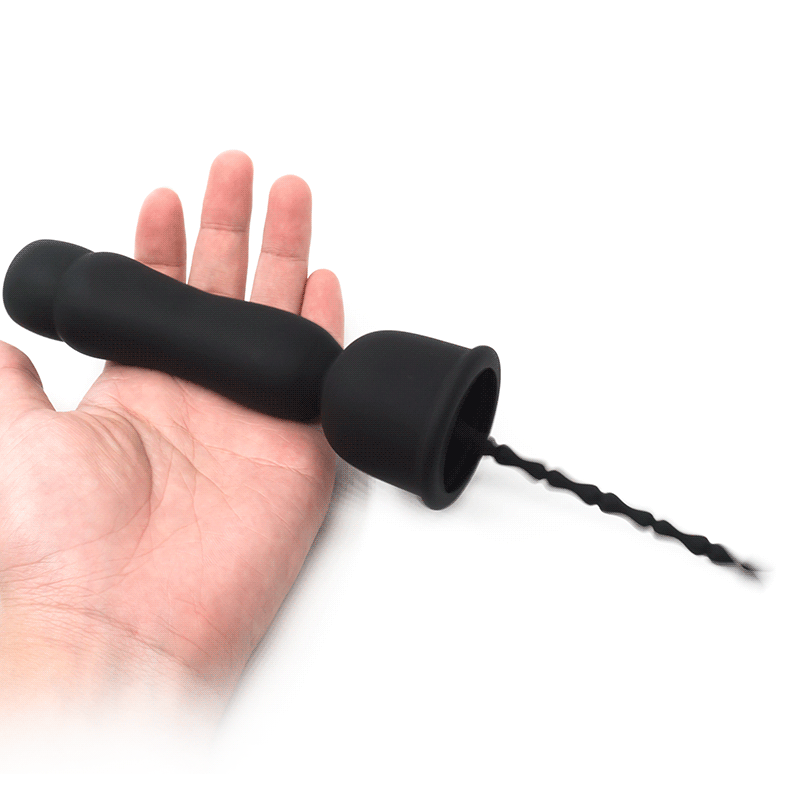 Silicone Male Masturbator Long Beaded Urethral Vibrator Powerful Penis Plug Sound Catheter - 6