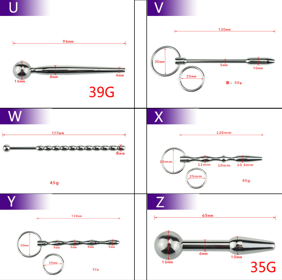 Male Stainless Steel Urethral Dilation Rod 26 Styles Horse Eye Stimulation Masturbation Stick For Men - 1