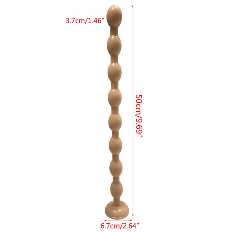 Unisex Extralong Anal Beads Chain With 8 Silicone Balls Blackbrown Adult Toy For Enhanced Anal Pleasure Stimulation - 2