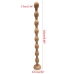 Extra Long Anal Chain With 8 Balls Plug Beads For Men And Women Black Brown - 4
