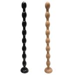 Extra Long Anal Chain With 8 Balls Plug Beads For Men And Women Black Brown - 5