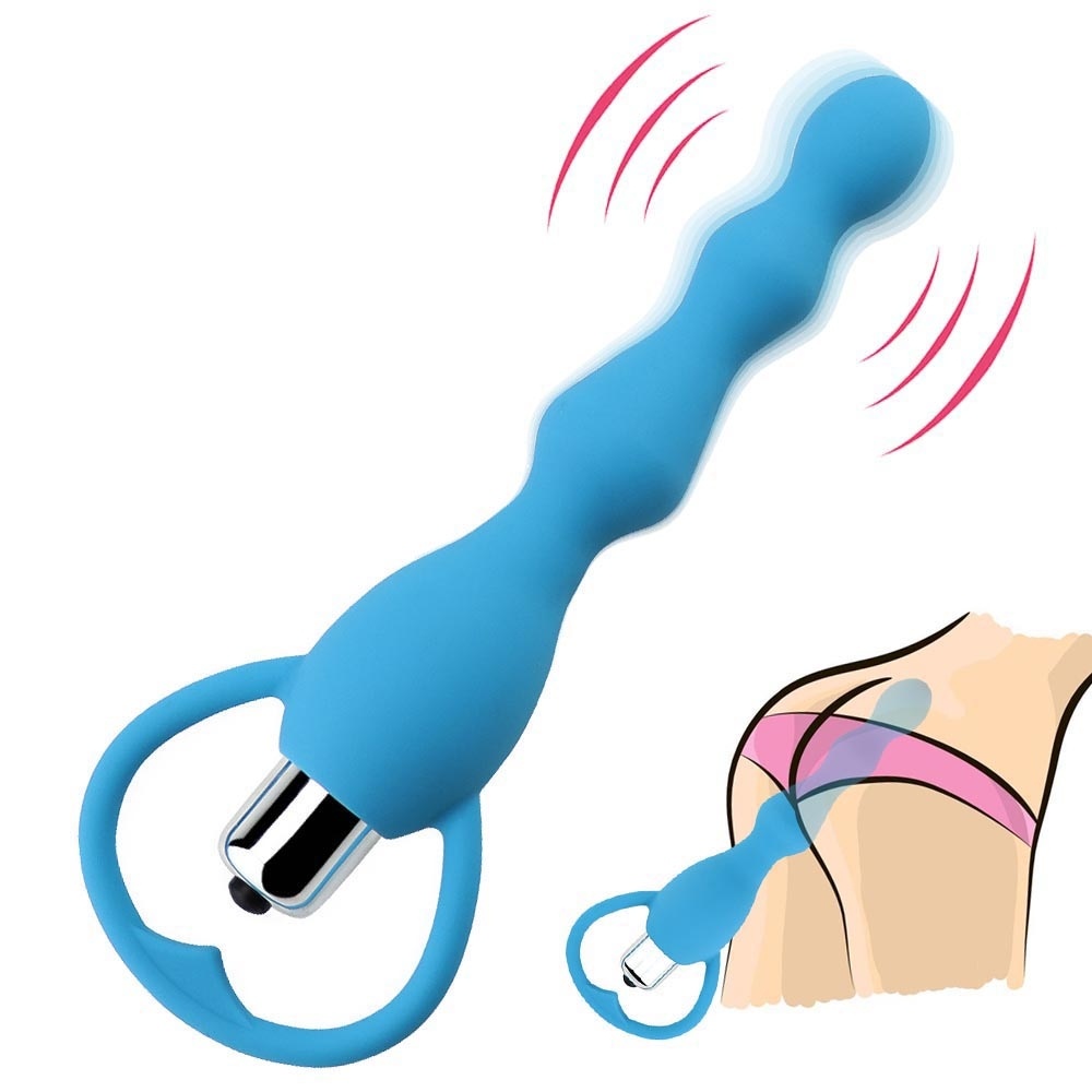 Beginnerfriendly Vibrating Anal Plug With Beads Prostate Massager Adult Sex Toy For Men Women Gay - 1
