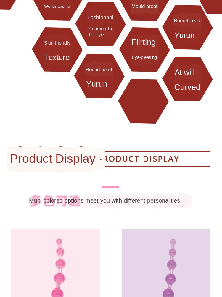 Silicone Anal Beads Massager Unisex Erotic Toy For Male Female Masturbation Pleasure Plug - 3