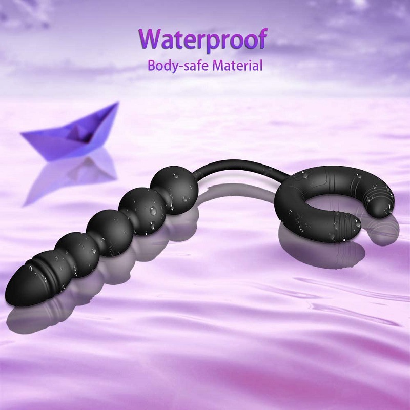 Remote Control Anal Beads Vibrator Cock Ring Set For Gspot Stimulation Ideal For Couples - 4