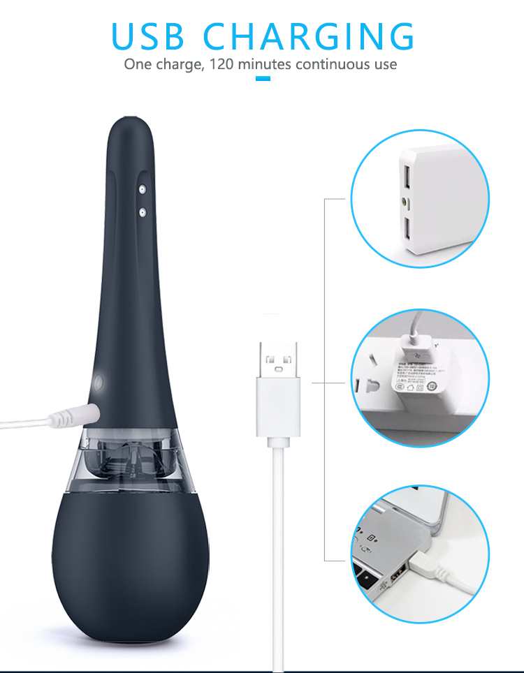 Unisex Electric Enema Cleaner Automatic Rectal Vaginal Cleaning Device Intimate Hygiene Masturbation Toys For Men Women - 7