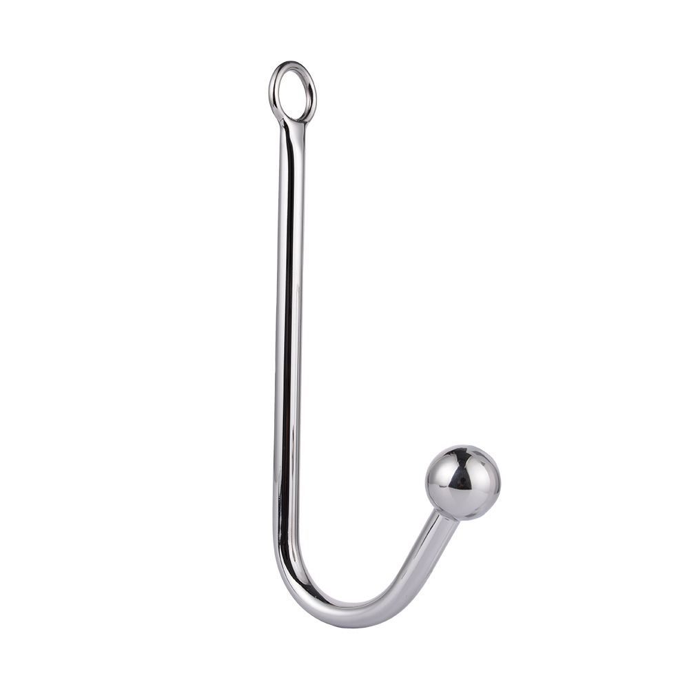 Stainless Steel Anal Bead Plug Nonvibrating Adult Sex Toy Metal Hook For Mens Pleasure - 2
