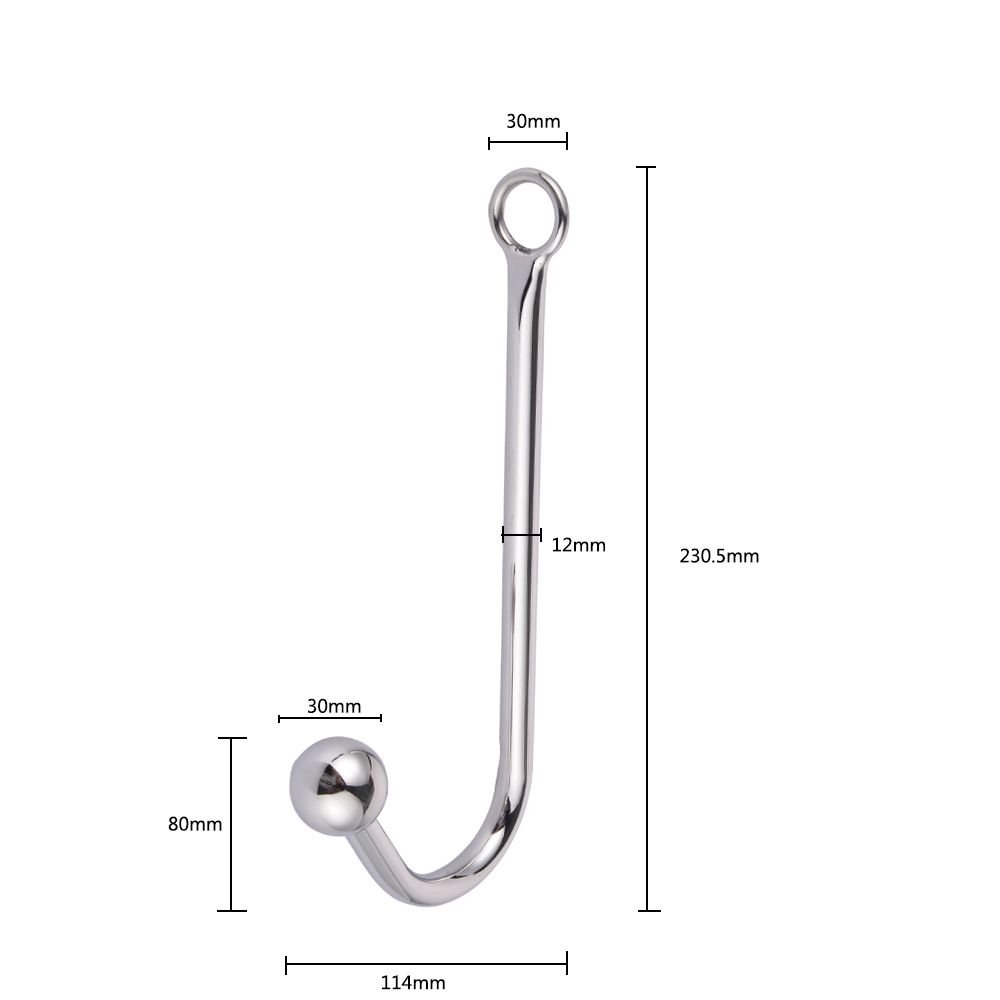 Stainless Steel Anal Bead Plug Nonvibrating Adult Sex Toy Metal Hook For Mens Pleasure - 5