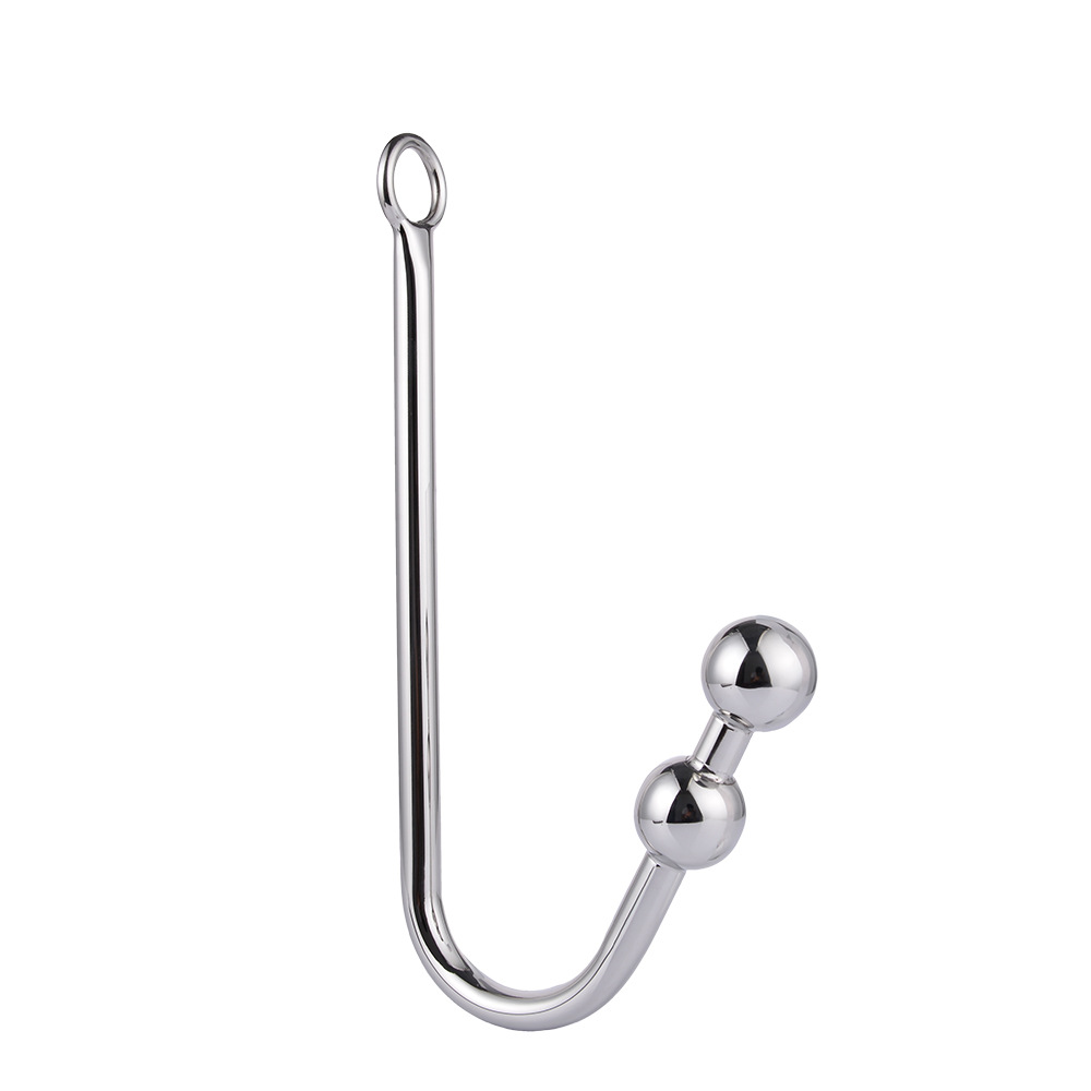 Stainless Steel Anal Bead Plug Nonvibrating Adult Sex Toy Metal Hook For Mens Pleasure - 7