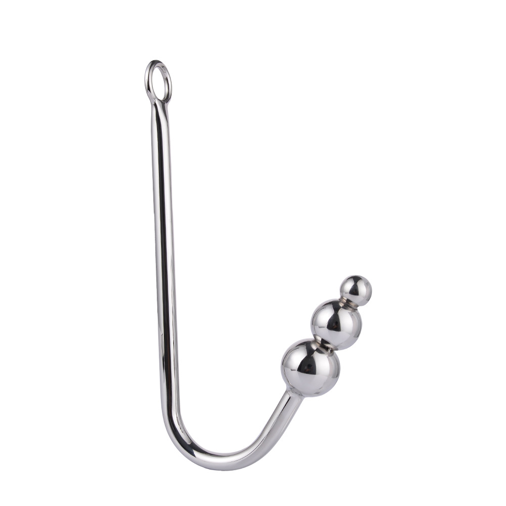 Stainless Steel Anal Bead Plug Nonvibrating Adult Sex Toy Metal Hook For Mens Pleasure - 12
