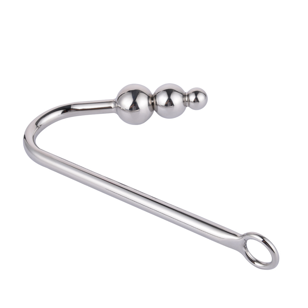 Stainless Steel Anal Bead Plug Nonvibrating Adult Sex Toy Metal Hook For Mens Pleasure - 14