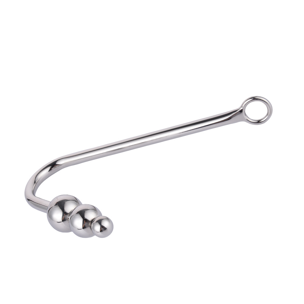 Stainless Steel Anal Bead Plug Nonvibrating Adult Sex Toy Metal Hook For Mens Pleasure - 15