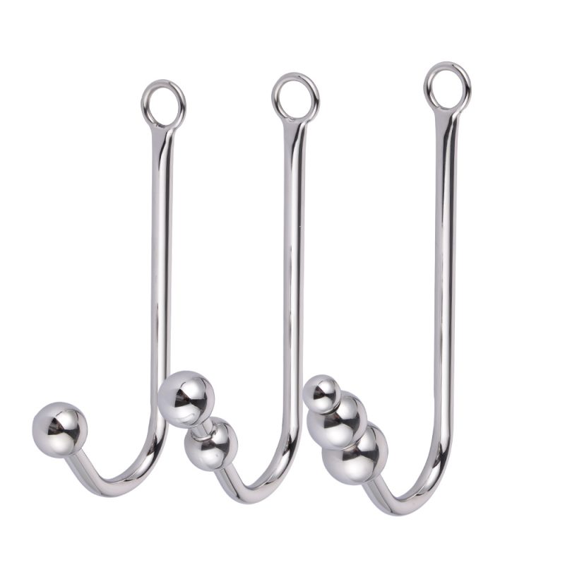 Stainless Steel Anal Hook With Beads Hole Metal Butt Plug Sex Toys Adult Product No Vibrator For Men