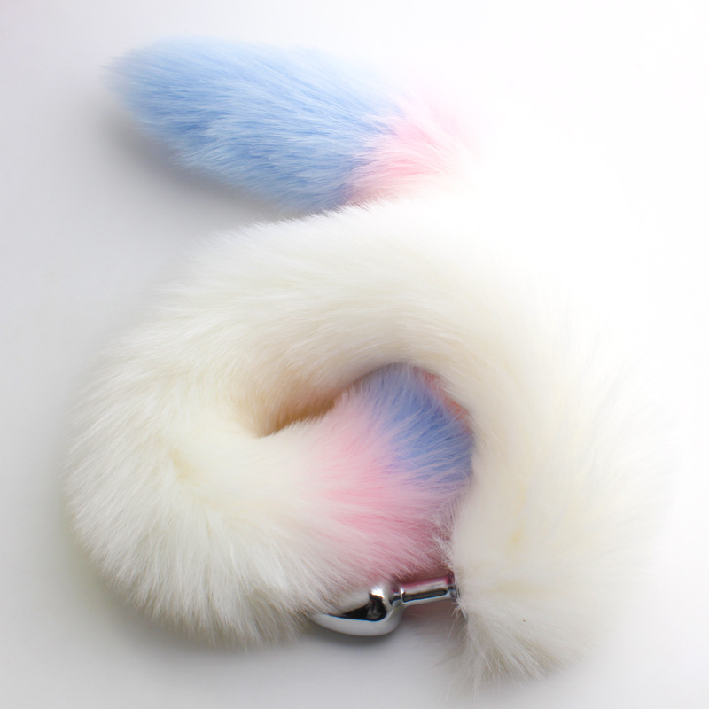 80cm Metal Fox Tail Anal Plug Adult Cosplay Accessory Animal Roleplay Erotic Masturbation Toy - 2