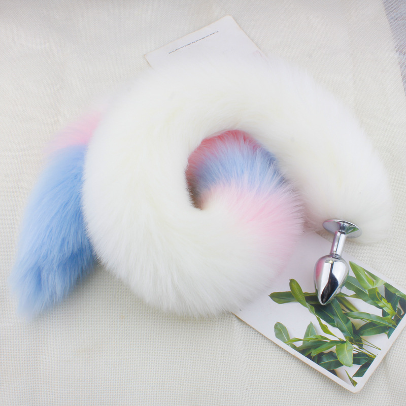 80cm Metal Fox Tail Anal Plug Adult Cosplay Accessory Animal Roleplay Erotic Masturbation Toy - 3