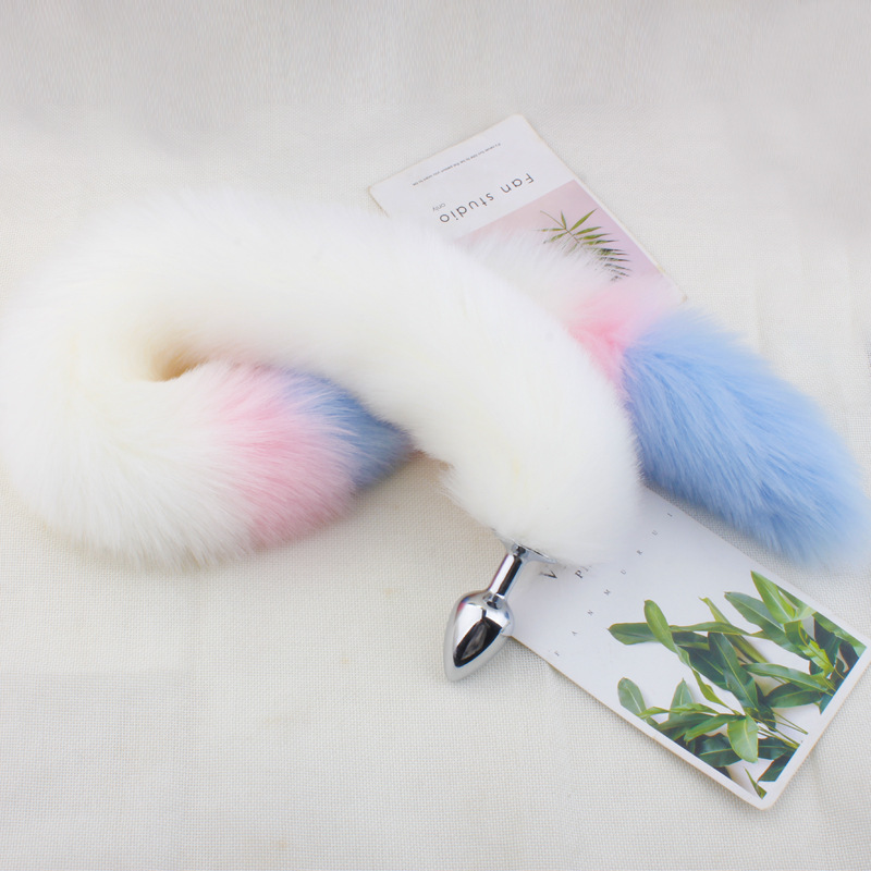 80cm Metal Fox Tail Anal Plug Adult Cosplay Accessory Animal Roleplay Erotic Masturbation Toy - 4