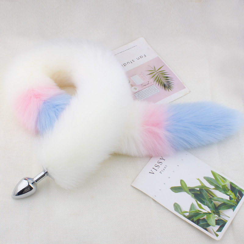 80cm Metal Fox Tail Anal Plug Adult Cosplay Accessory Animal Roleplay Erotic Masturbation Toy - 5