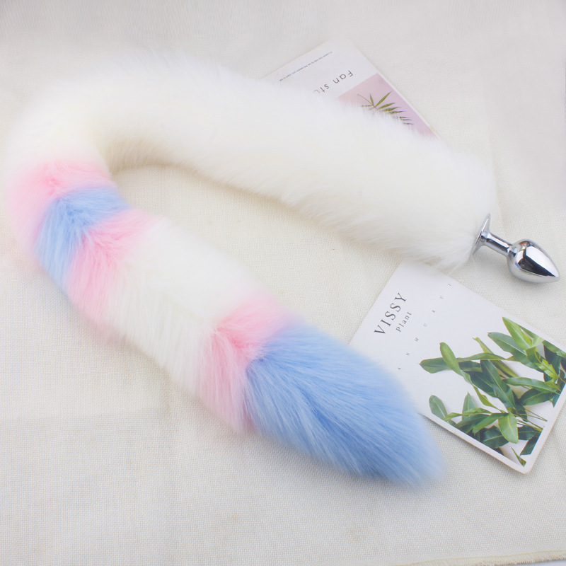 80cm Metal Fox Tail Anal Plug Adult Cosplay Accessory Animal Roleplay Erotic Masturbation Toy - 7
