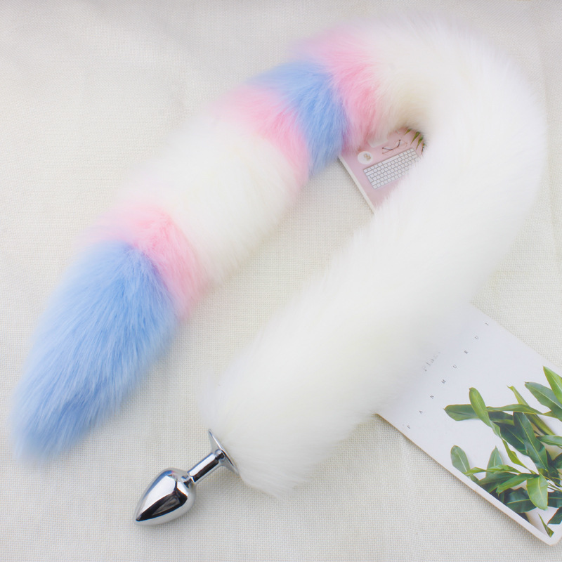 80cm Metal Fox Tail Anal Plug Adult Cosplay Accessory Animal Roleplay Erotic Masturbation Toy - 10