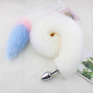 80cm Long Fox Tail Anal Butt Plug Metal Sex Toys Animal Masturbation Devices Cosplay Accessories Adult