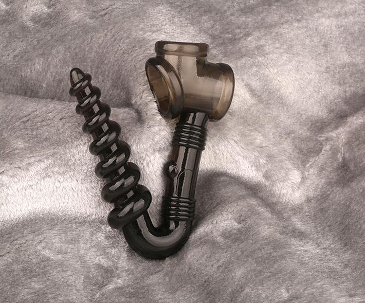 Silicone Mens Pleasure Toy Cock Ring Anal Hook Spiral Beads Butt Plug Ejaculation Delay - 9