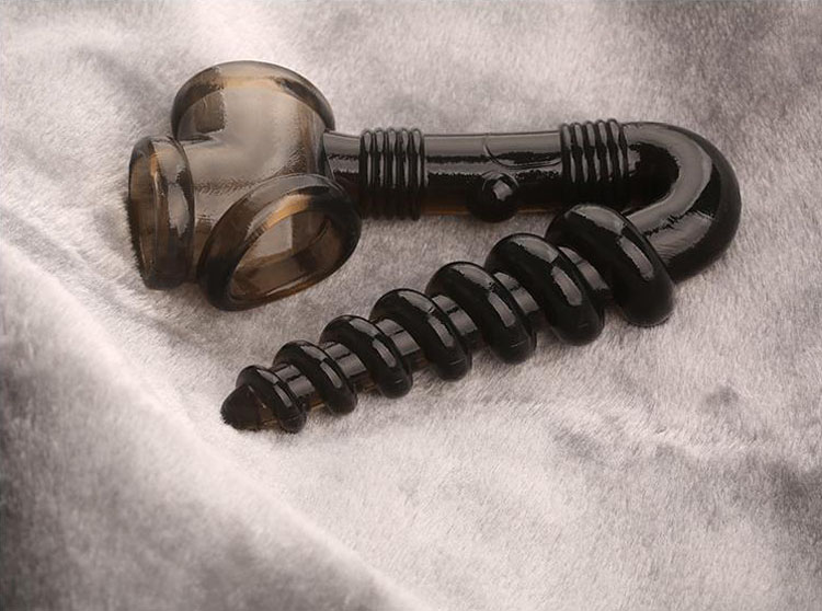 Silicone Mens Pleasure Toy Cock Ring Anal Hook Spiral Beads Butt Plug Ejaculation Delay - 12