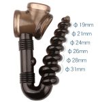Scrotum Bondage Cock Ring Silicone Anal Hook Butt Plug Sex Toys For Men Delay Ejaculation Penis Spiral Beads Buttplug - 2