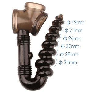 Scrotum Bondage Cock Ring Silicone Anal Hook Butt Plug Sex Toys For Men Delay Ejaculation Penis Spiral Beads Buttplug - 2