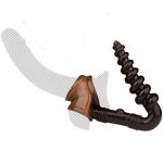 Scrotum Bondage Cock Ring Silicone Anal Hook Butt Plug Sex Toys For Men Delay Ejaculation Penis Spiral Beads Buttplug - 6